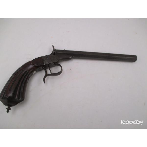 beau pistolet de salon sign Flaubert - calibre 6 mm - canon lisse de 20 cm - voir les photos