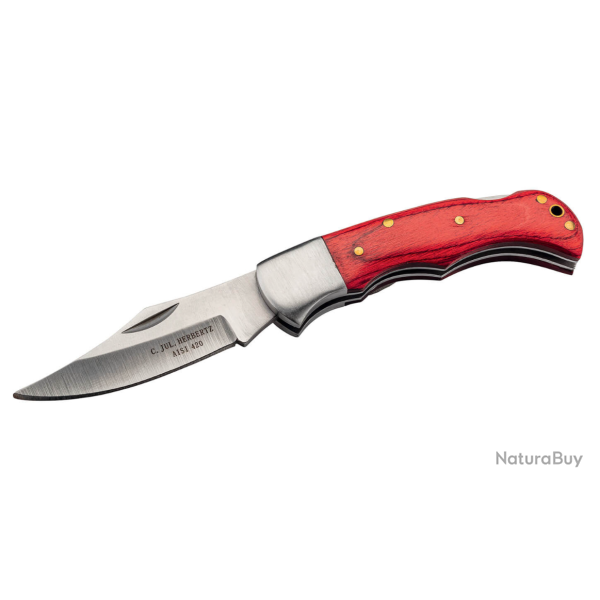 Herbertz 593808 Couteau pliant - manche pakkawood rouge