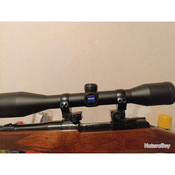 Lunette Zeiss Diatal Z 6 X 42 tat comme neuve Avec montage CZ 527 acier. (Vente lunette seule)