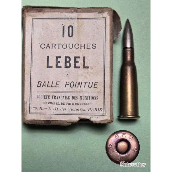Une cartouche Lebel *Pointue"SFM aux �toiles GG Non magnetic