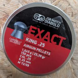Bo&icirc;te de 150 plombs JSB Diabolo Exact King - Cal. 6.35