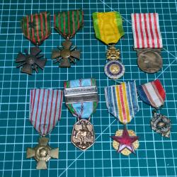 LOT DE 8 MEDAILLES FRANCE 14/17. 14/18 . 39/45 . UNC