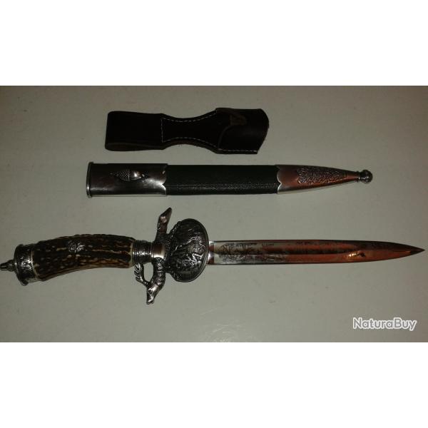 Magnifique et rare Dague de chasse Hubertus