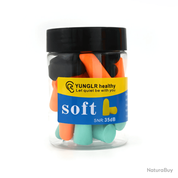 30 bouchons d'oreilles en mousse tir/chasse/moto/chantier - LIVRAISON GRATUITE