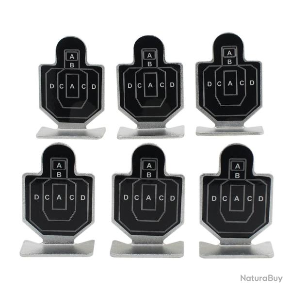 6cibles silhouette en mtal 62mm - modle 2 - LIVRAISON GRATUITE