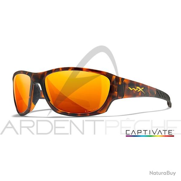Lunettes polarisantes WILEY X Climb captivate Bronze mirror Gloss tortoise frame