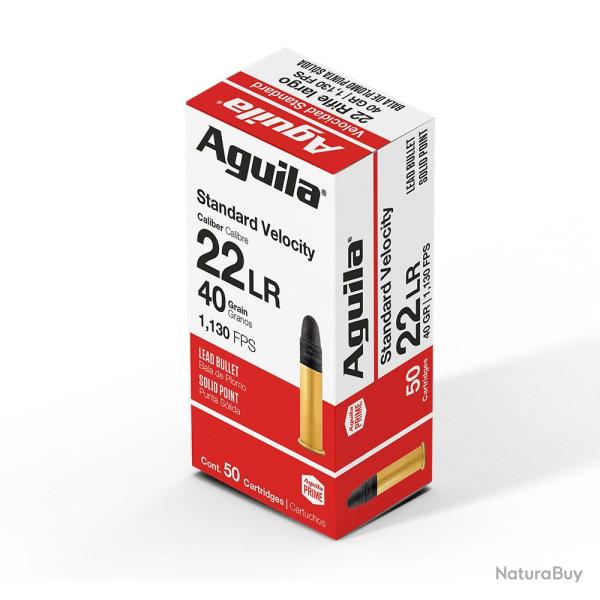Boite de munition Aguila Standard 22LR Plomb 40GR x50