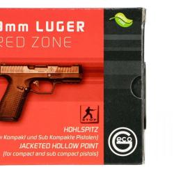 Boite de munition Geco RedZone 9X19 Hollow Point 8G 124GR x20