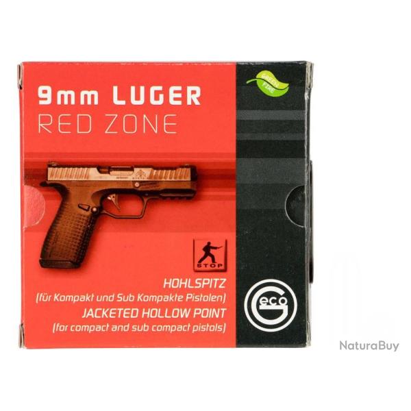 Boite de munition Geco RedZone 9X19 Hollow Point 8G 124GR x20