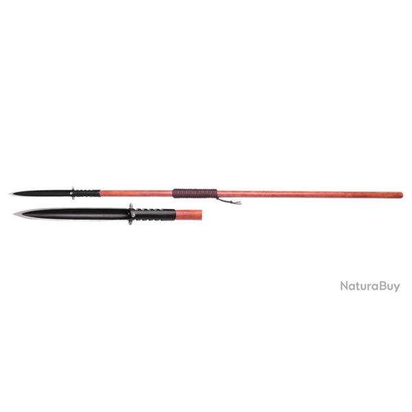 Lance Condor Asmat Dagger Spear - Lame 400mm - Hampe Bois - Etui Cuir