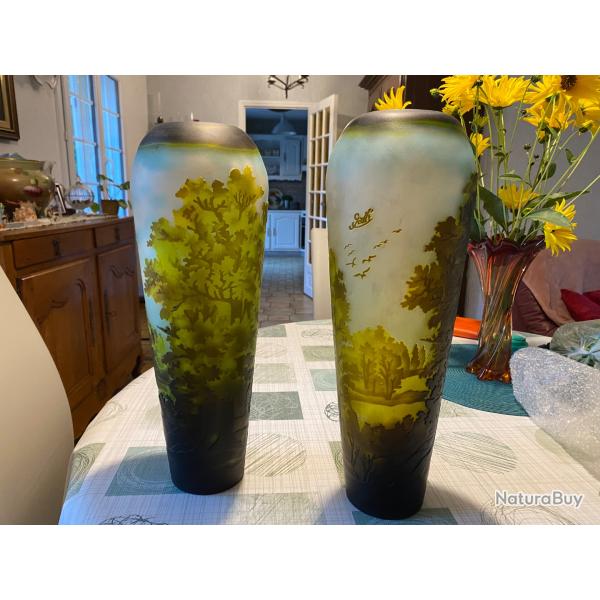 Vase sign  45cm en pte de verre