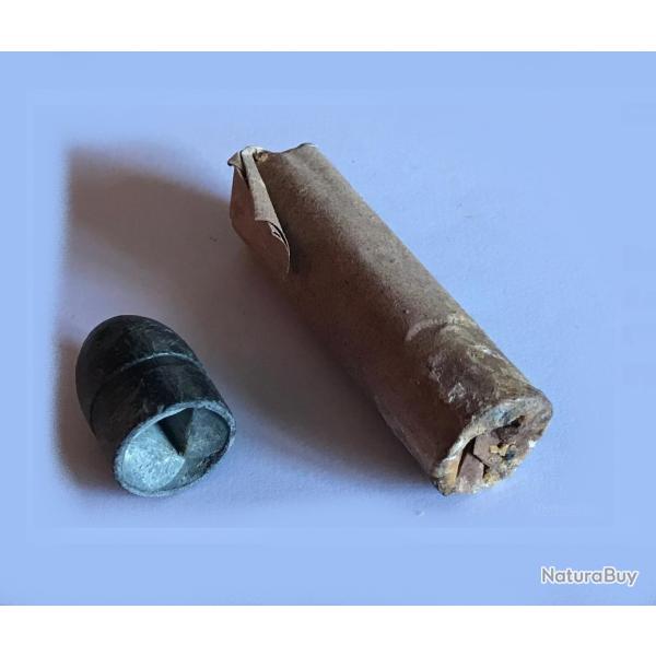 Cartouche militaire fran�aise Mle 1859 pour la carabine ray�e de Chasseur Mle 1859  - Guerre 1870-71