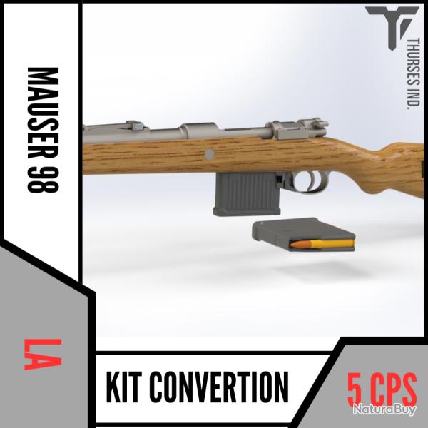 conversion + chargeur MAUSER 98 / k98 / 98 k / g98 Thurses Industries