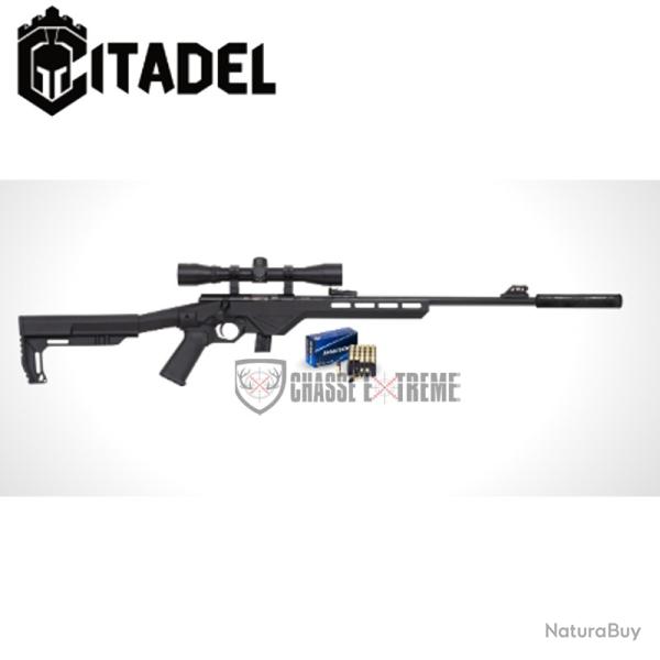 Pack Carabine CITADEL Trakr 22 Lr + Lunette 4X32 + Silencieux