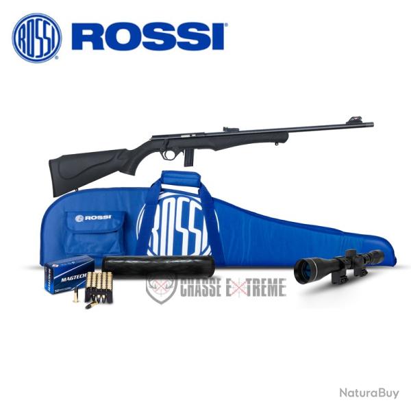 Pack Carabine ROSSI 8122 Cal 22Lr+ Lunette 4x32+ Fourreau+ Silencieux