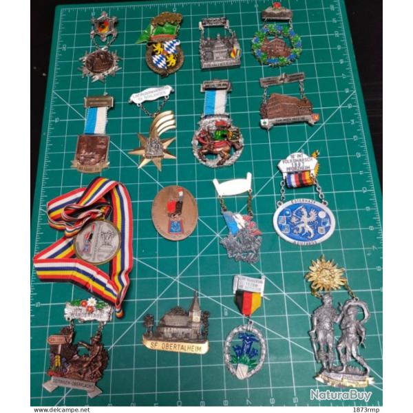 LOT DE 16 MEDAILLES DE MARCHE ALLEMAGNE ANNEES 60/70, HUSSARDS, REGIMENTS, FFA
