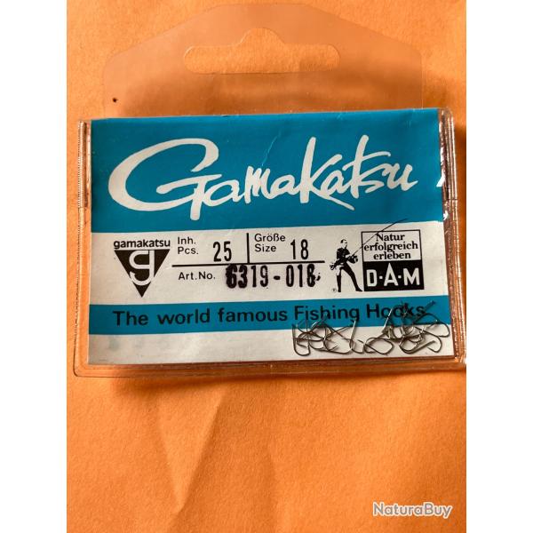 25 hameon n 18 palette ref 6319   droit  tige fine  simple peche coup  anglaise gamakatsu