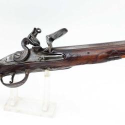 PISTOLET DE VOYAGE A SILEX XVIII&egrave; SIGNATURE DE HENRI DEVILLERS LIEGE 1734-1762 - BELGIQUE 18&egrave; Tr&egrave;s b