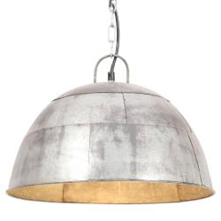 Lampe suspendue industrielle vintage 25 W Argent&eacute; Rond 41cm E27