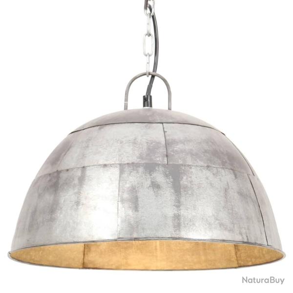 Lampe suspendue industrielle vintage 25 W Argent� Rond 41cm E27