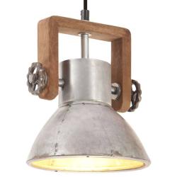 Lampe suspendue industrielle 25 W Argent&eacute; Rond 19 cm E27