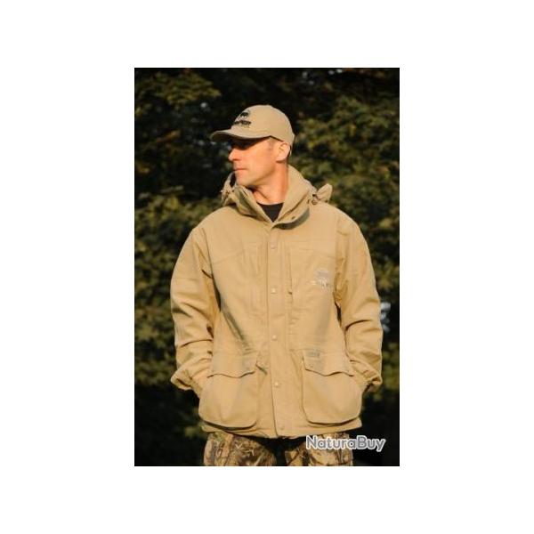 Belle parka beige, waterproof, respirante, multipoches, lgre et silencieuse.