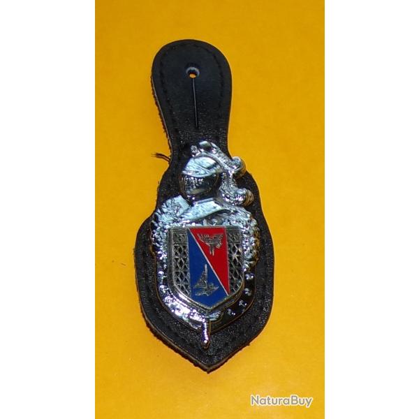 Groupement de Gendarmerie, WALLIS FUTUNA ,�cu tranch� bleu � une pirogue et rouge � un cagou le tout