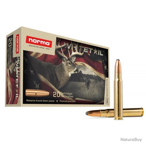 Cartouches NORMA calibre 9.3X62 18.5g / 285GR WHITETAIL x20