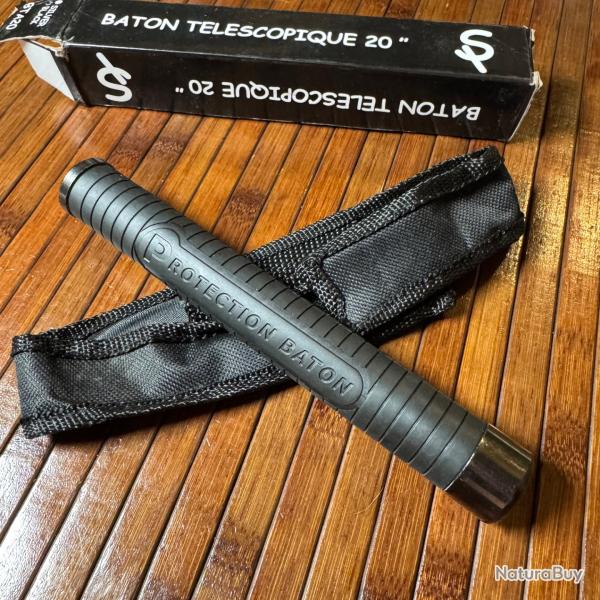 MATRAQUE T�LESCOPIQUE SILVER BLACK 20 POUCES EN ACIER TREMP�