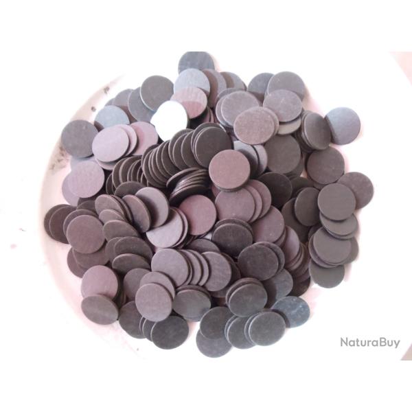 Lot de 100 rondelles goudronn�s en calibre 12,�paisseur 1mm.