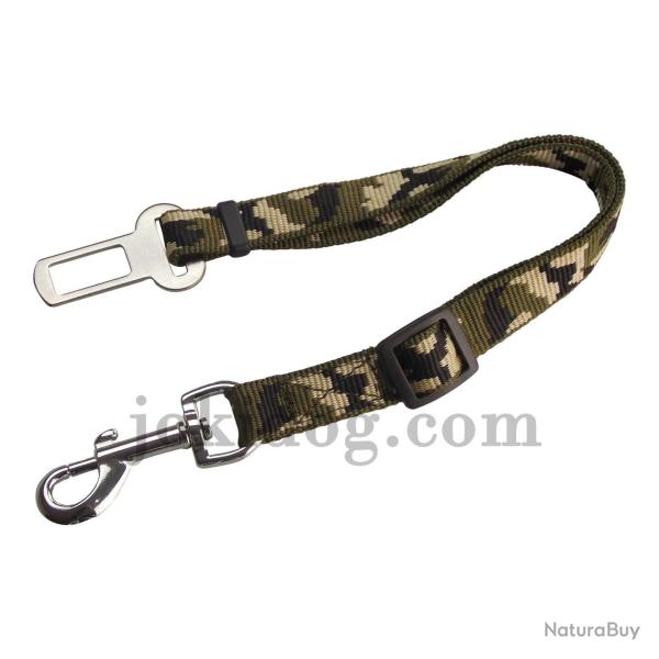 Laisse nylon Camo de s�curit�-auto VERT M : 20 mm