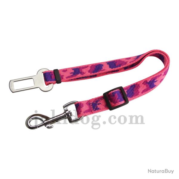 Laisse nylon Camo de s�curit�-auto ROSE M : 20 mm
