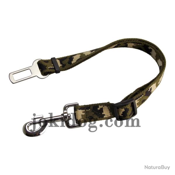 Laisse nylon Camo de s�curit�-auto VERT L : 25 mm