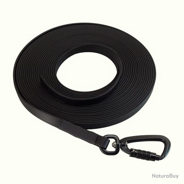 Longe BIOTHANE Twist-Lock 13 mm Noir 15 m SANS poign�e
