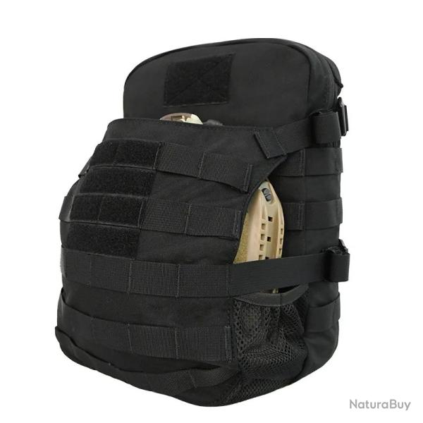 Sac d'hydratation tactique 7L Porte-Casque et Extension MOLLE Compatible CPC AVS K19 JPC FCPC Noir