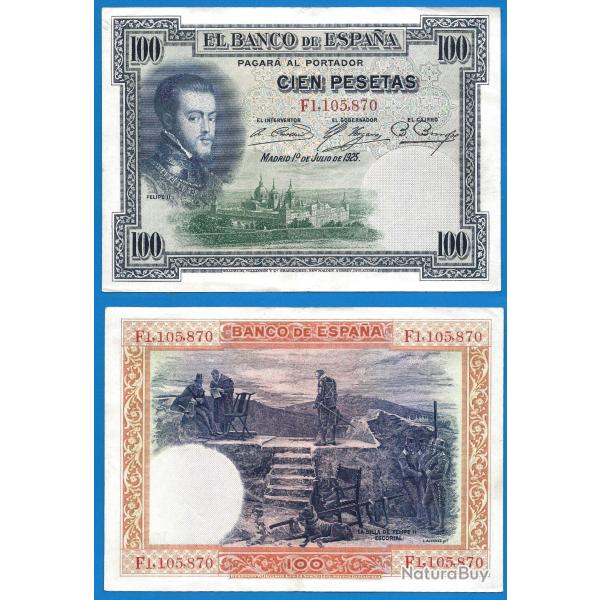 Espagne 100 Pesetas 1925 Europe Felipe 2 Billet Peseta