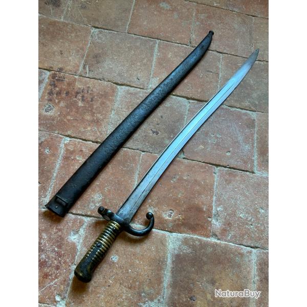 Ba�onnette fran�aise Chassepot 1866 monomatricule - 3�me r�publique