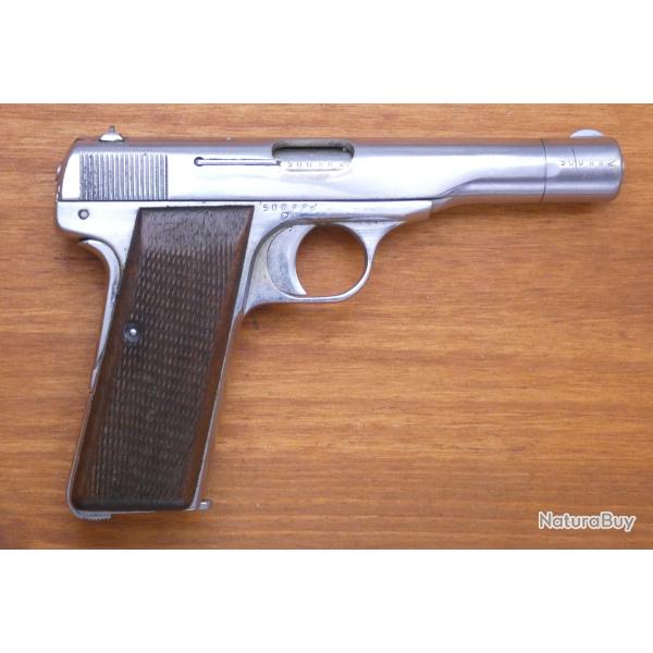 pistolet FN Browning modle 10-22 nickel calibre 7,65 Browning