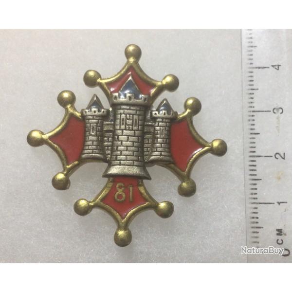 FRANCE INFANTERIE - INSIGNE 81� R�giment d'Infanterie croix du Languedoc Drago
