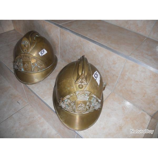 casque de pompier lot de 2