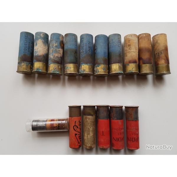 Lot de cartouches de chasse annes 40/50 pour collection