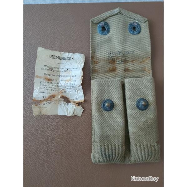 Pochette porte chargeurs MILLS pour colt 1911 cal 45 WW1 dat�e 1917