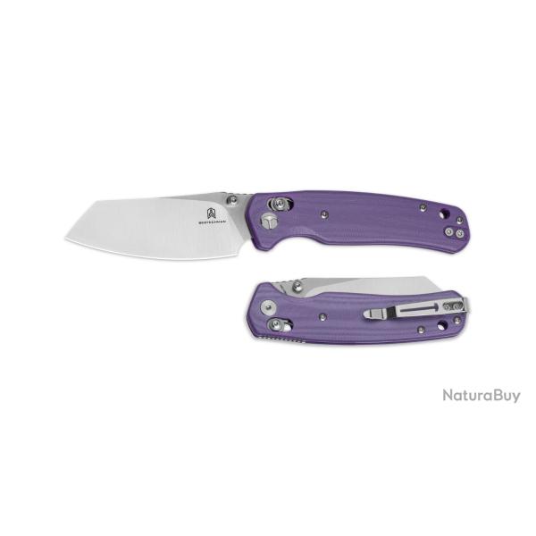 Couteau BESTECHMAN CICADA'S WING Lame Acier 10Cr15Mov Manche Purple G10 B-Lock BTKMK06M