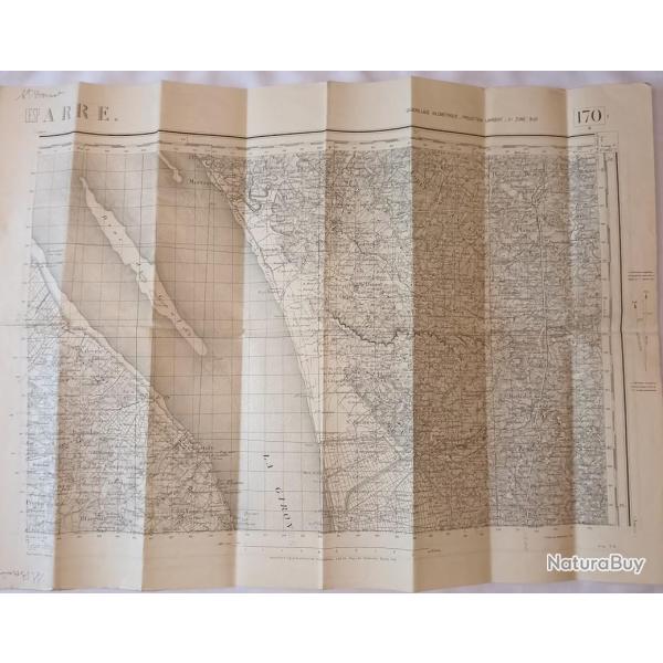 Cartes Etat Major double face BORDEAUX secteur LESPARRE