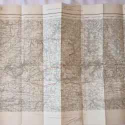 Carte Etat Major secteur LIBOURNE Gironde WW2