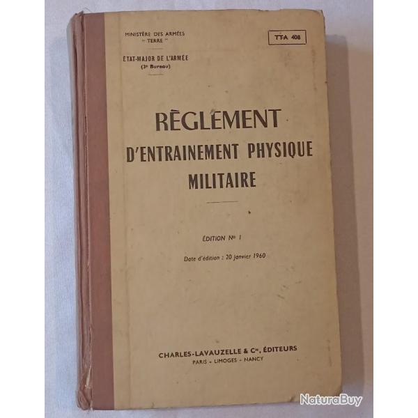Livre d'entrainement Physique Militaire 1960