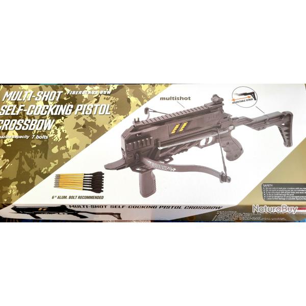 Pistolet arbalte Alligator  multi-shot7 coups a rptition