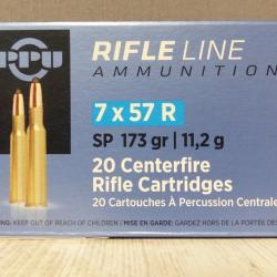 Munitions PPU 7x57 R, 173 gr SP