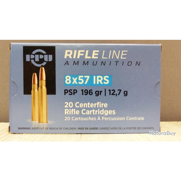 Munitions PPU 8x57 IRS, 196 gr PSP
