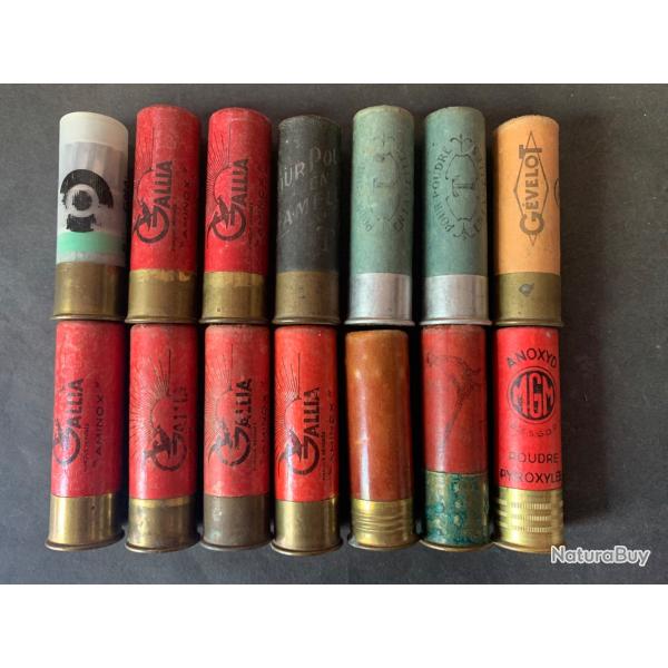Lot de balles et chevrotines anciennes cal 16.